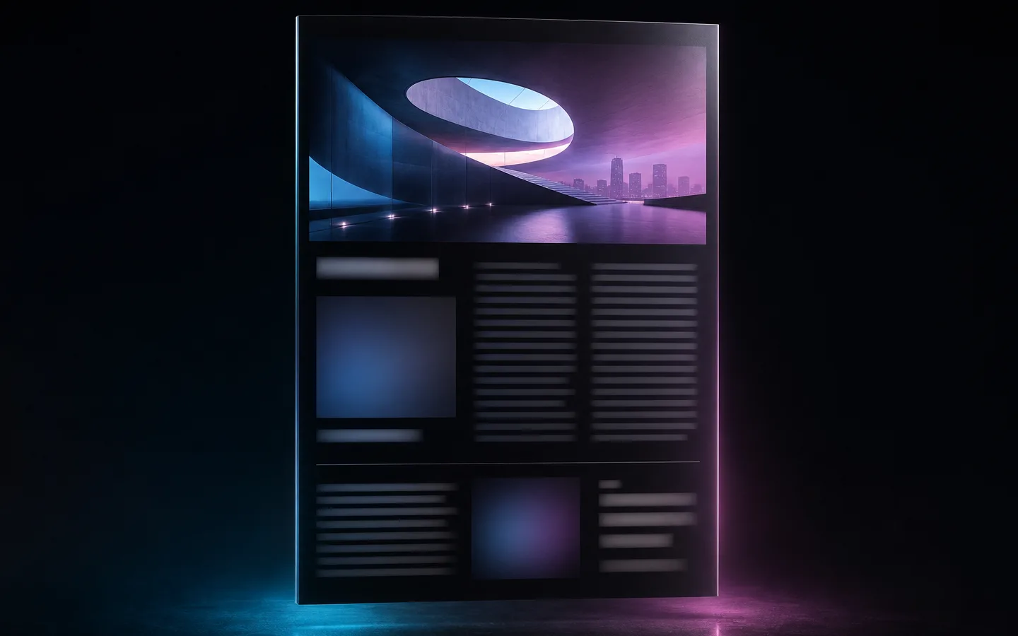 Generated article layout with hero imagery and editorial blocks