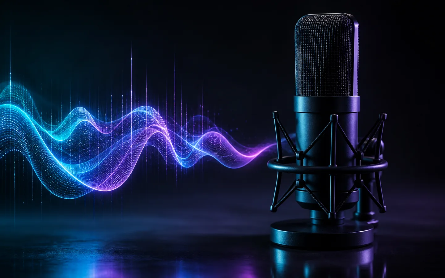 Generated voiceover campaign asset with audio production visuals